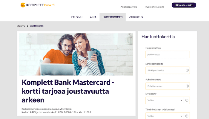 Komplett Bank Mastercard