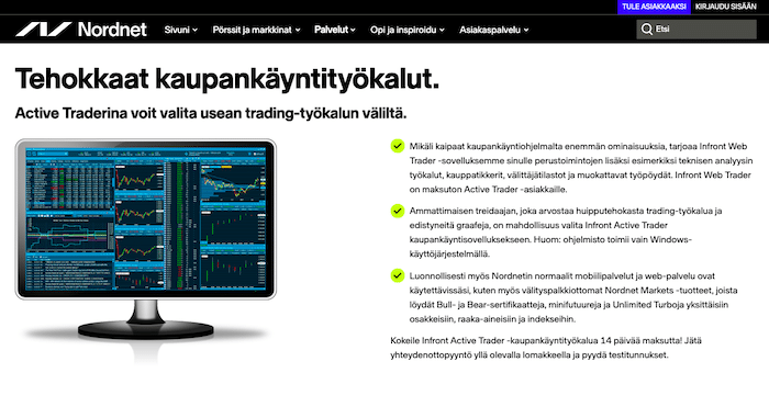 Kuvankaappaus Nordnetin sivulta.